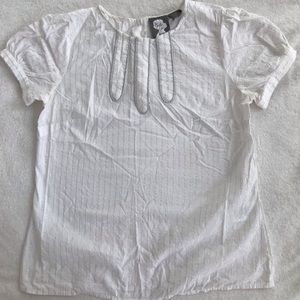 Girls from savoy size 2 white blouse with silver embroidery